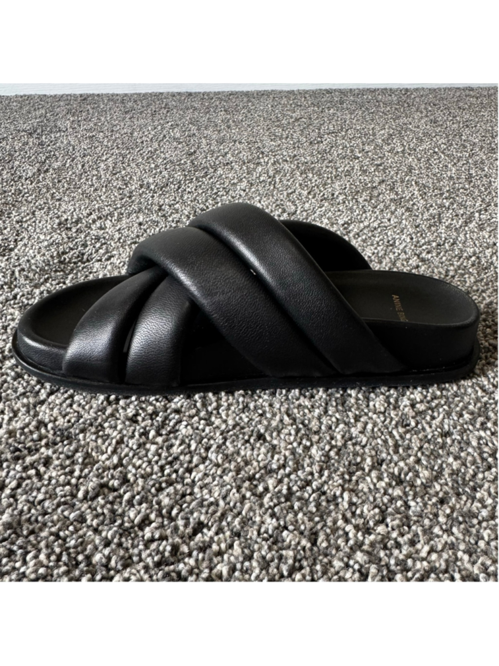 Anine Bing Women's Lizzie Slider Sandals in Black Size 36/6 - Picture 7 of 15